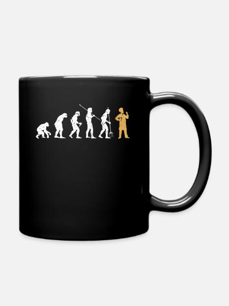 Evolution Koch - Tasse einfarbig - Schwarz