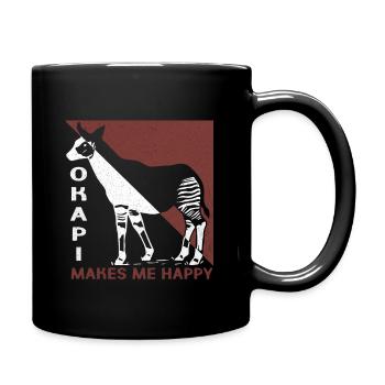 Okapi - Tasse einfarbig - Schwarz - Rechts