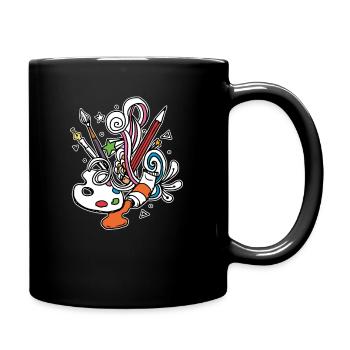 Artist Color Palette - Full Colour Mug - black - Right