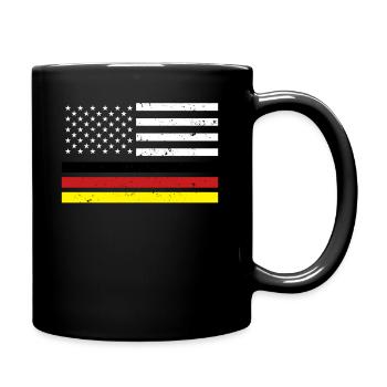 Germany America flag gift idea pride image - Full Colour Mug - black - Right