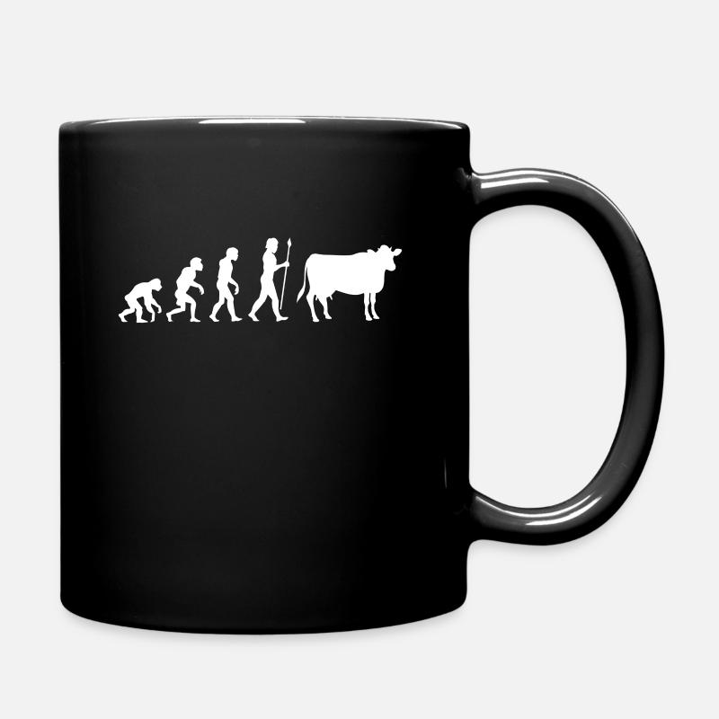 Kühe Bauer Landwirtschaft - Tasse einfarbig - Schwarz