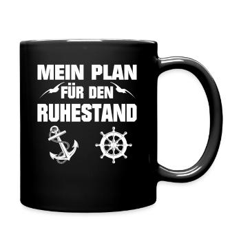 Ruhestand Boot Geschenk Ziel - Tasse einfarbig - Schwarz - Rechts