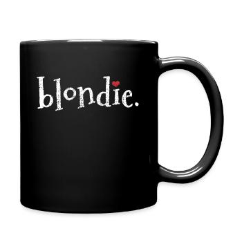 Blondie cheveux blond couleur - Mug uni - noir - Droite