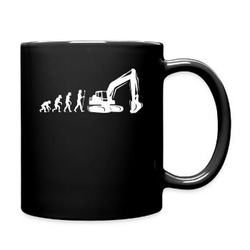 Dredge Excavator Dredge driver driving work - Full Colour Mug - black - Right