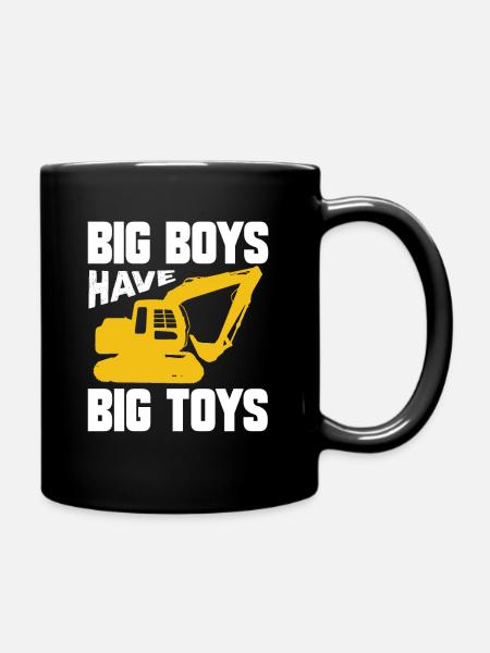 Baggerfahrer Bagger Baggern Baustelle Beruf - Tasse einfarbig - Schwarz