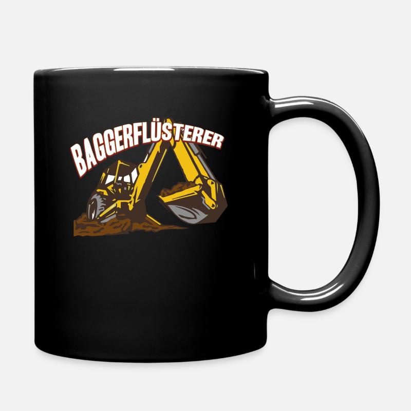 Baggerflüsterer Bagger Baggern Baggerfahrer - Tasse einfarbig - Schwarz
