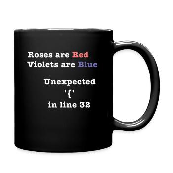 Unexpected Bracket in Line 32 - Full Colour Mug - black - Right