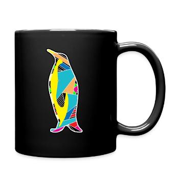 Geometric penguin - Full Colour Mug - black - Right