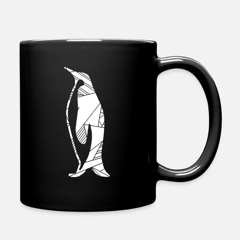 Geometrischer Pinguin - Tasse einfarbig - Schwarz