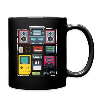 90 fête costume costume costume de costumes cassettes - Mug uni - noir - Droite