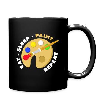 Malen - Tasse einfarbig - Schwarz - Rechts