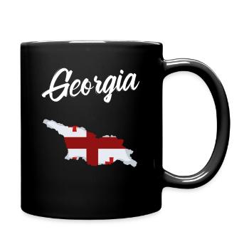 Georgien - Tasse einfarbig - Schwarz - Rechts