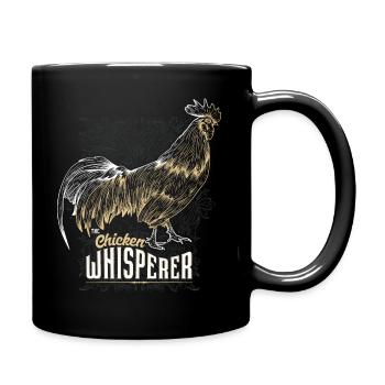 Chicken whisperer chicken - Full Colour Mug - black - Right