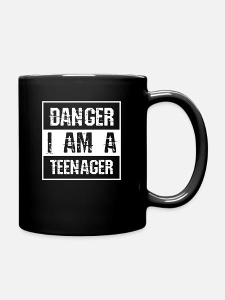 Danger je suis un adolescent anniversaire adolescent - Mug uni - noir