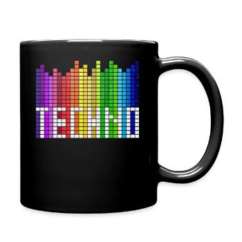 Techno Equalizer Music Festival - Full Colour Mug - black - Right