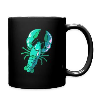 Homard Crevette Languste Cancer Fruits de mer - Mug uni - noir - Droite