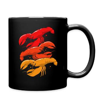 Homard Crevette Languste Cancer Fruits de mer - Mug uni - noir - Droite