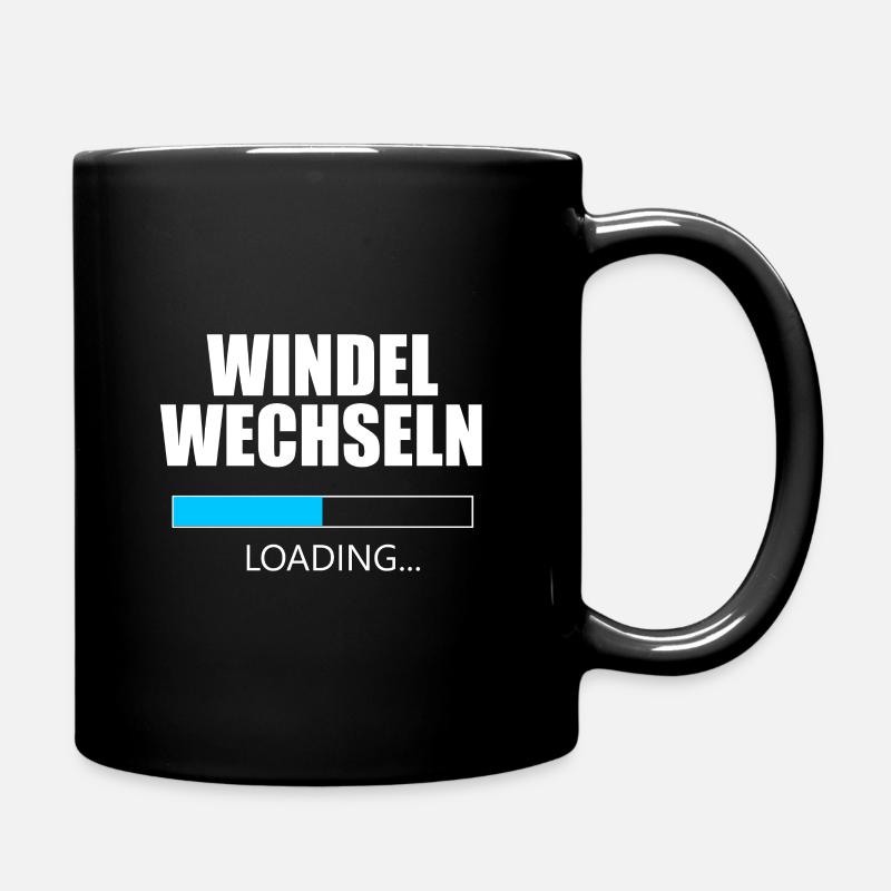 Windeln wechseln - Tasse einfarbig - Schwarz