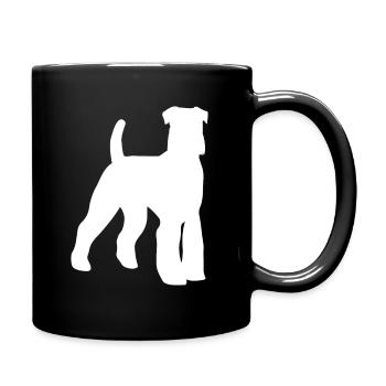 Airedale Terrier Hund silhouette Hunde - Tasse einfarbig - Schwarz - Rechts