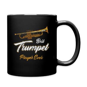 Trompete - Tasse einfarbig - Schwarz - Rechts
