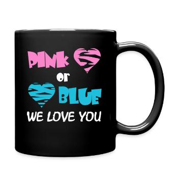 Baby shower girl or boy - Full Colour Mug - black - Right
