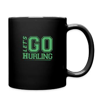 Irish Sports Team Hurling Camogie Hurler - Full Colour Mug - black - Right
