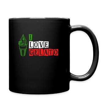 Ich liebe Gelato - Tasse einfarbig - Schwarz - Rechts