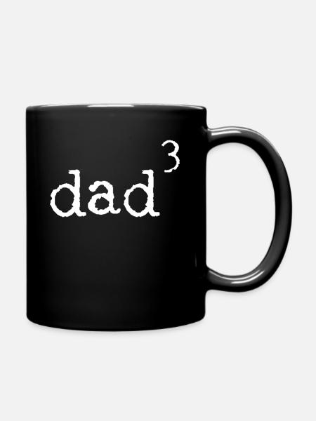 Papa Papa Papa Papa - Tasse einfarbig - Schwarz