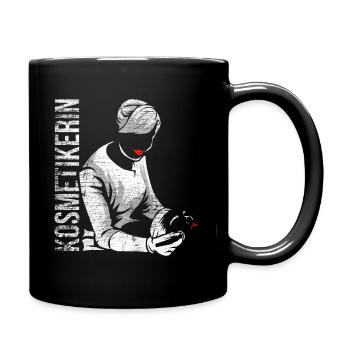 Kosmetikerin Geschenk - Tasse einfarbig - Schwarz - Rechts