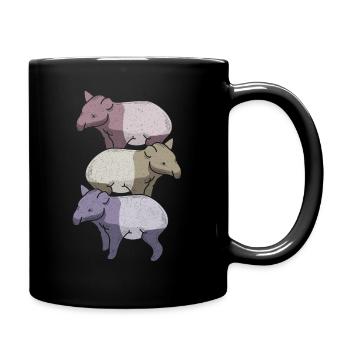 Tapir - Tasse einfarbig - Schwarz - Rechts