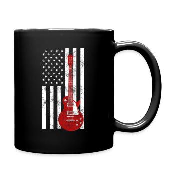 Guitar music musician musical instrument gift - Full Colour Mug - black - Right