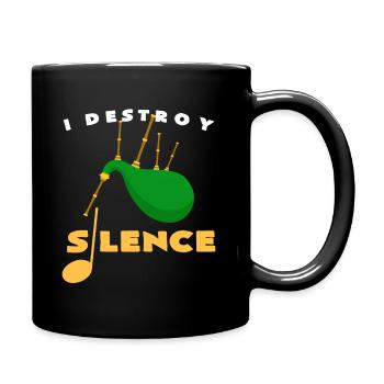 Dudelsack - Tasse einfarbig - Schwarz - Rechts
