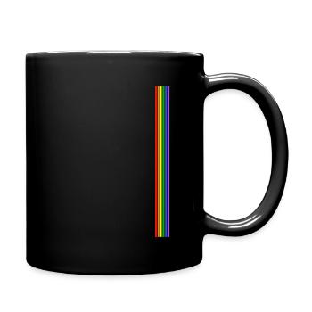 Regenbogen Streifen | Gay Pride, Homosexuell, LGBT - Tasse einfarbig - Schwarz - Rechts