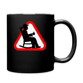 Attention grandfather - Full Colour Mug - black - Right
