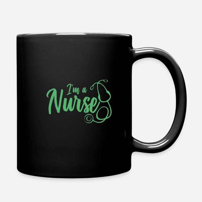 Pflege - Tasse einfarbig - Schwarz