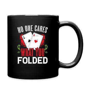 Poker Spruch Lustige Pokern Sprüche Skat Geschenk - Tasse einfarbig - Schwarz - Rechts