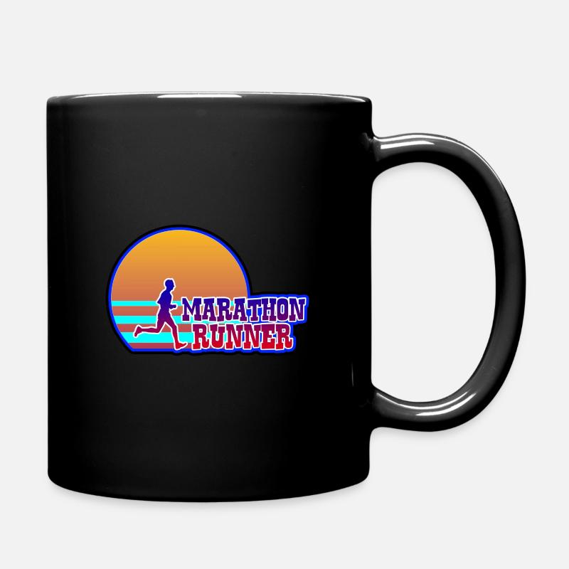 Marathon Läufer - Marathon Runner - Tasse einfarbig - Schwarz