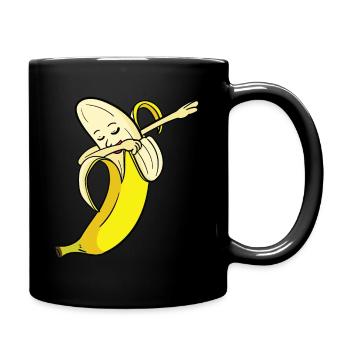 Banane Bananen Obst Dabbing Tanz Lustig Geschenk - Tasse einfarbig - Schwarz - Rechts
