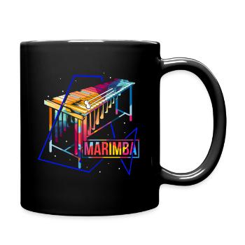 Marimba Polygon - Tasse einfarbig - Schwarz - Rechts