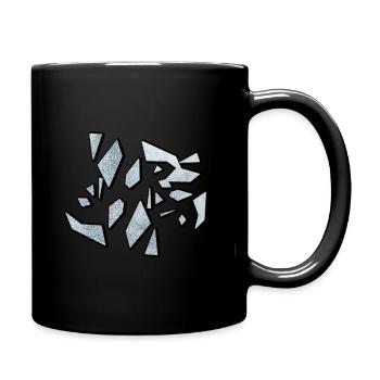 Zerbrochenes Glas - Broken Glass - Full Colour Mug - black - Right