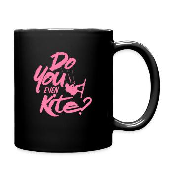 Kite Surfen - Tasse einfarbig - Schwarz - Rechts
