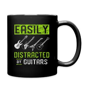 Gitarre - Tasse einfarbig - Schwarz - Rechts