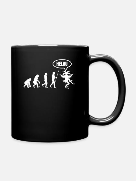 Karneval Fasching Fastnacht Helau Kostüm geschenk - Tasse einfarbig - Schwarz