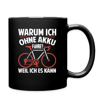 Cycling bike saying - Full Colour Mug - black - Right