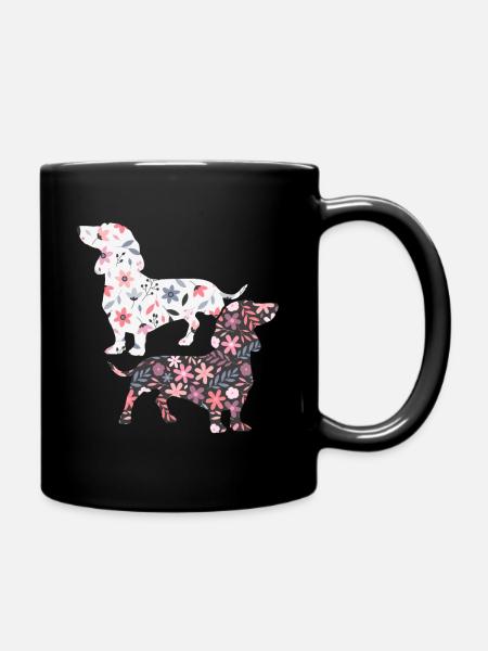 Chien de teckel - Mug uni - noir