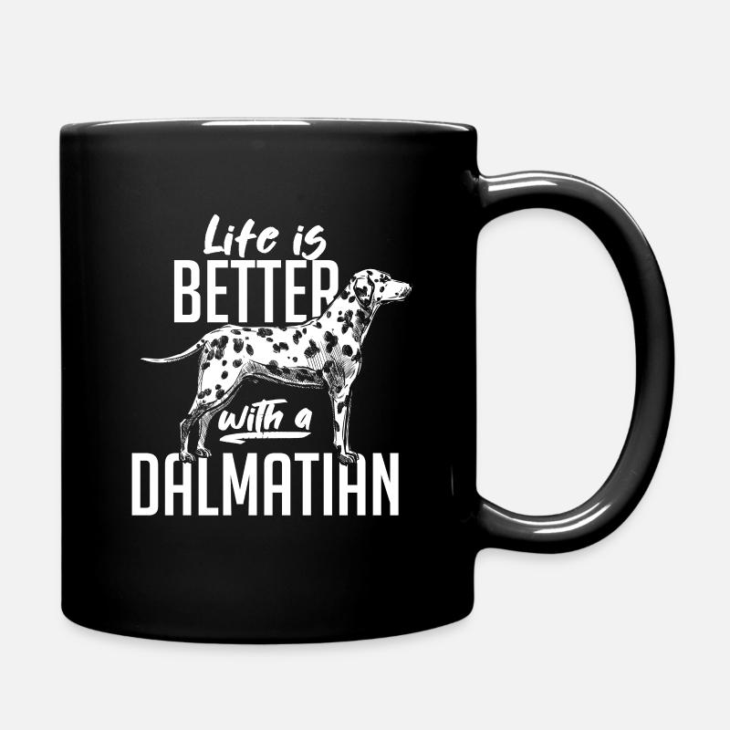 Dalmatiner - Tasse einfarbig - Schwarz