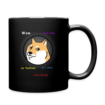 Doge Meme - Tasse einfarbig - Schwarz - Rechts