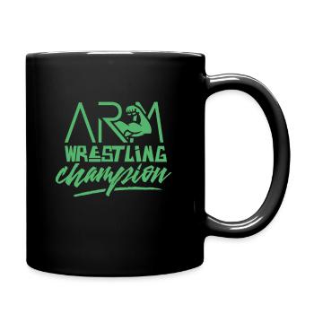 Bras de fer - Mug uni - noir - Droite