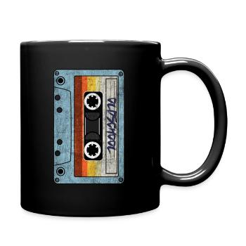 Achtziger Vintage Retro Mixtape Kassette 80er - Tasse einfarbig - Schwarz - Rechts