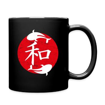 Paix art japonais - Mug uni - noir - Droite